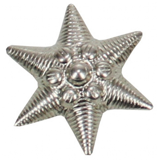 Hungarian metal badge, star, silver, like new