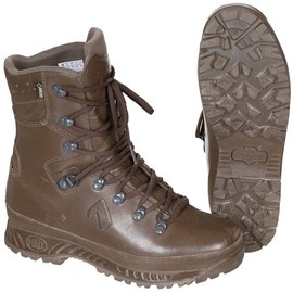 COMBAT BOOTS "HAIX" - COLD/WET WEATHER - BROWN - BRITISH MILITARY SURPLUS - USED