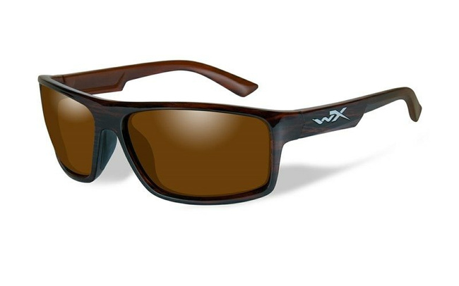 Glasses - Wileyx - PEAK Polarized Amber Gloss Layered Tortoise Frame