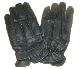 BLACK LEATHER ´SUPER DEFENDER´ FINGER GLOVES