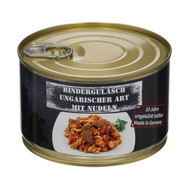 CANNED HUNGARIAN BEEF GOULASH WITH NOODLES - 400 G - SHELF LIFE 10 YEARS - MFH®