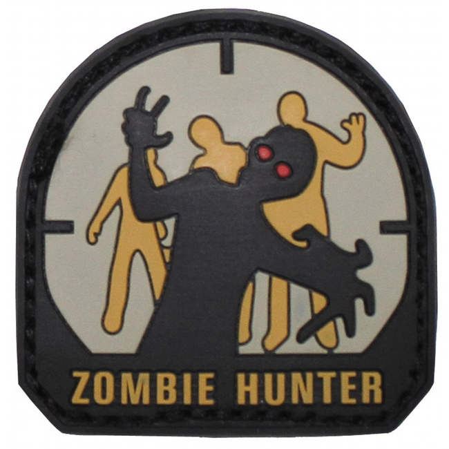 Velcro Patch, "Zombie Hunter", 3 D