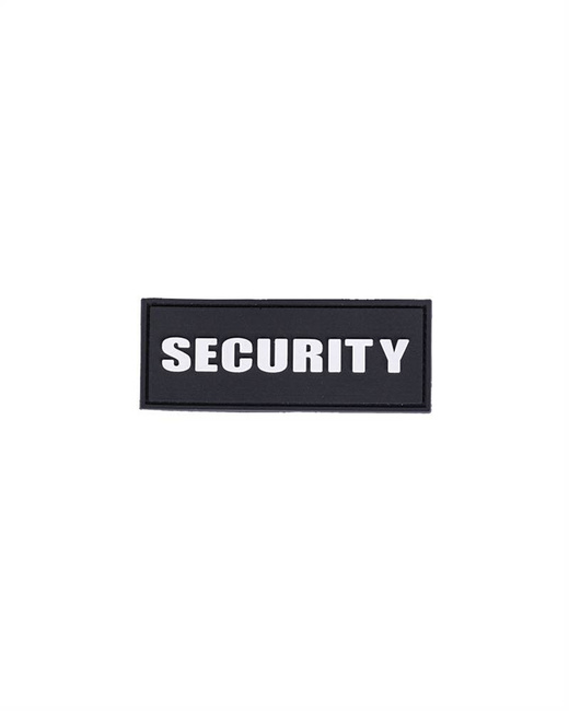 3D PATCH - SECURITY - PVC - WITH HOOK&LOOP CLOSURE - 8.6 x 3.3 CM - BLACK/WHITE