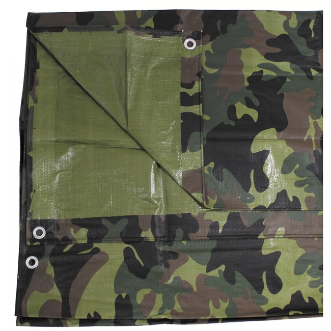 POLYESTER TARPAULIN - MFH® - WOODLAND - 200 x 300 CM
