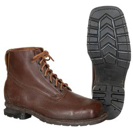 BROWN SWEDISH "TRETORN" LEATHER/RUBBER BOOTS (SIZES 42,5 TO 47) - USED