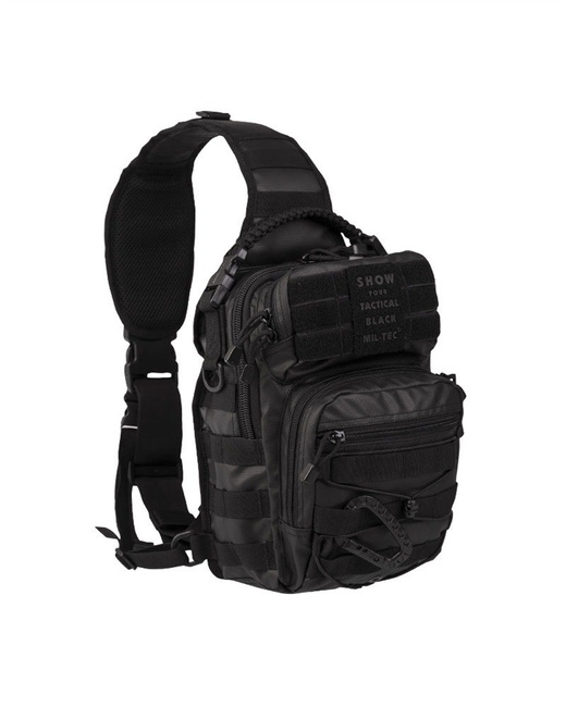 TACTICAL ASSAULT BACKPACK - WITH ONE STRAP - 10 L - BLACK