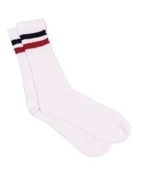 BELGIAN SPORT SOCKS - WITH STRIPES - WHITE - LIKE NEW