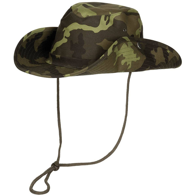 BUSH HAT WITH FOLDABLE BRIM, CHIN STRAP - M 95 CZ CAMO