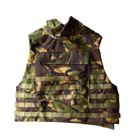 MOLLE TACTICAL VEST - WITH LEVEL IIIA PROTECTIONS - CAMOUFLAGE DPM - MILITARY SURPLUS ROMANIAN ARMY - IN GOOD CONDITION