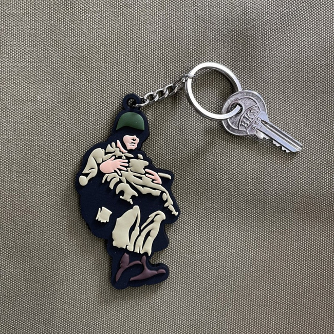 3D PVC KEYCHAIN - WWII PARATROOPER