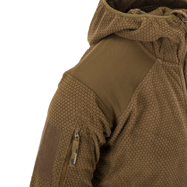ALPHA HOODIE JACKET - GRID FLEECE - SHADOW GREY - HELIKON