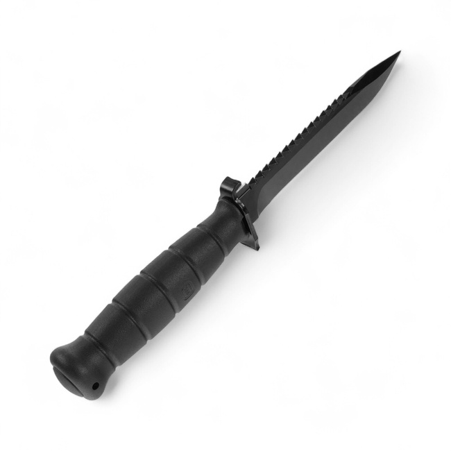 Glock FM81 military survival knife with serrated blade - Black