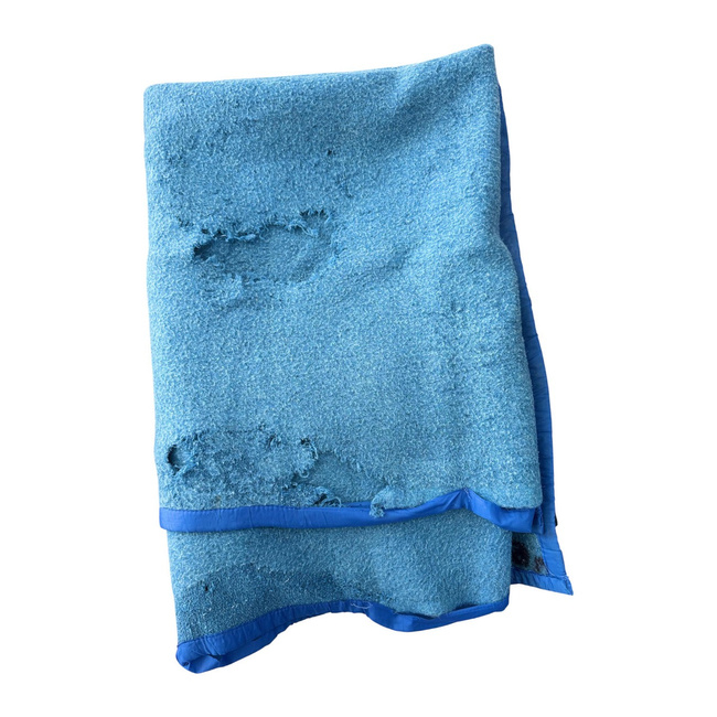 PURE WOOL VINTAGE BLANKET - 140x210 CM - VARIOUS COLORS - ROMANIAN ARMY MILITARY SURPLUS - DEGRADED