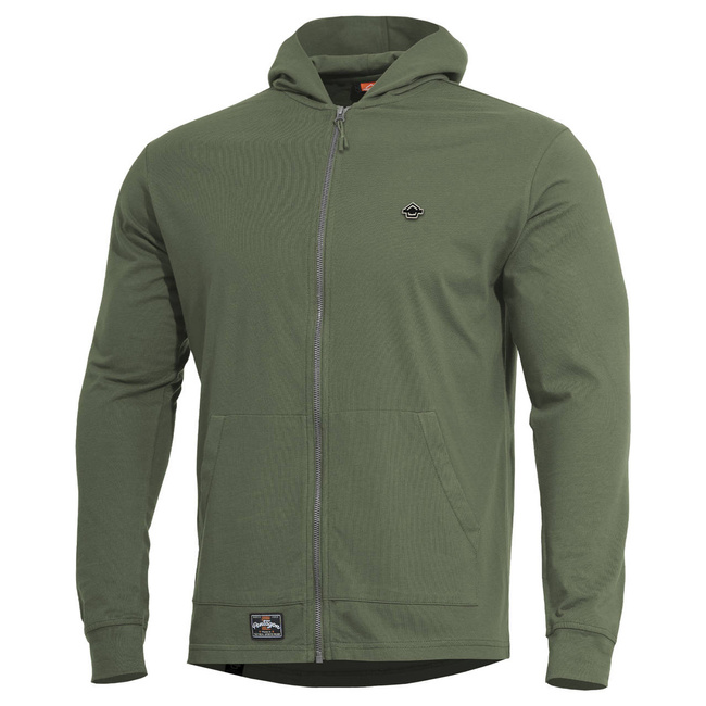 SWEATER - Metaluxe® Zipper - "AGIS RING SPUN" - PENTAGON® - CAMO GREEN