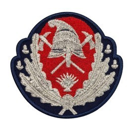 Emblema coifura Pompieri IGSU - Ofiteri Inferiori - aplicare Velcro (cu scai)