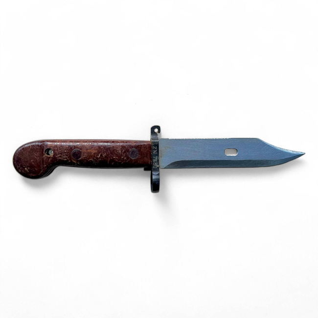 BAYONET, MILITARY PARATROOPER KNIFE - V3 - TEXTILE SHEATH - MILITARY SURPLUS FROM ROMANIAN ARMY - IN GOOD CONDITION