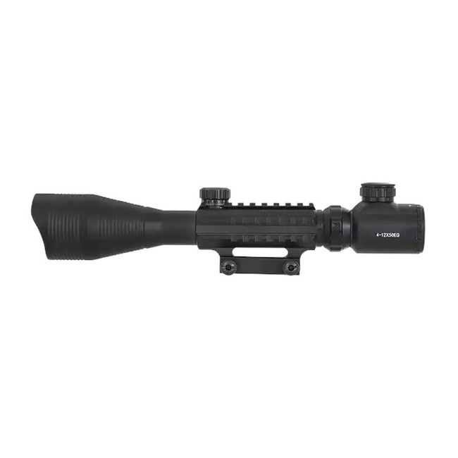 4-12X50EG RIFLESCOPE WITH INTEGRATED MOUNT - BLACK - PCS