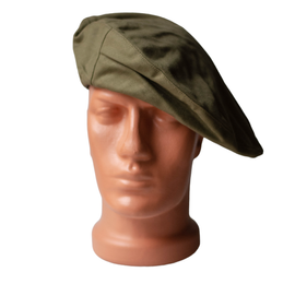 PCR PATRIOTIC GUARDS CAP - ROMANIAN AUTHENTIC MILITARY SURPLUS - OLIVE GREEN WITH BROWN/BLACK STRIPE - USED