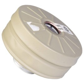 FILTER FOR PROTECTIVE MASK - MILITARY SURPLUS ISRAELI ARMY - WHITE - DECO - USED