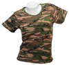 WOODLAND CAMO LADIES STRETCH T-SHIRT