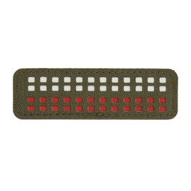 FLAG PATCH (mini rectangle) - 25 x 80 mm - LASER CUT - RANGER GREEN/WHITE/RED - M-TAC