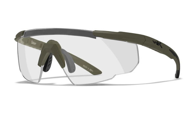 BALLISTIC SUNGLASSES - SABER ADVANCED - WILEY X - GREY/CLEAR/LIGHT RUST - Matte OD Green 