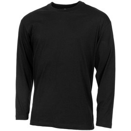 US SHIRT WITH LONG SLEEVES 170G/M2  - MFH® - BLACK