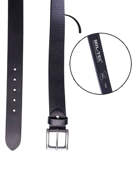 BELT - NAPPA-LEATHER - MIL-TEC - BLACK