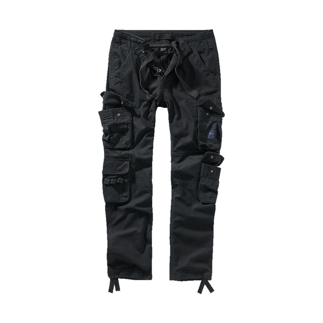 Pure Slim Fit Cargo Trousers for Men - Black - Brandit
