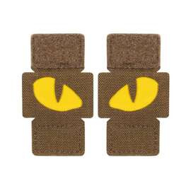 TIGER EYES LASER CUT PATCH (couple) - COYOTE/YELLOW - M-TAC
