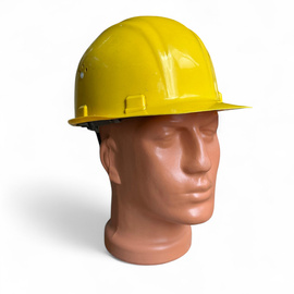 Protective Helmet with Adjustment and Ventilation System - Romanian Army Military Surplus - Yellow - In Good Condition