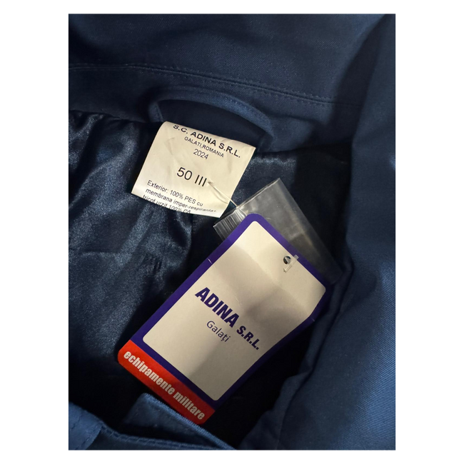 TRENCH COAT, WOMEN S RAINCOAT - ROMANIAN ARMY - PETROL BLUE