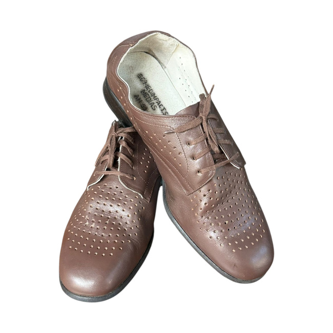 Summer shoes for men - RSR period - Romanian Army surplus - Brown - In good condition