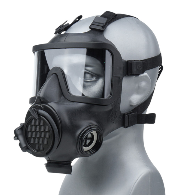 GAS MASK OM-2020 - WITH DRINKING PORT - BIDON - BLACK