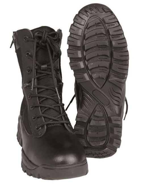 BLACK TACTICAL BOOTS TWO-ZIP
