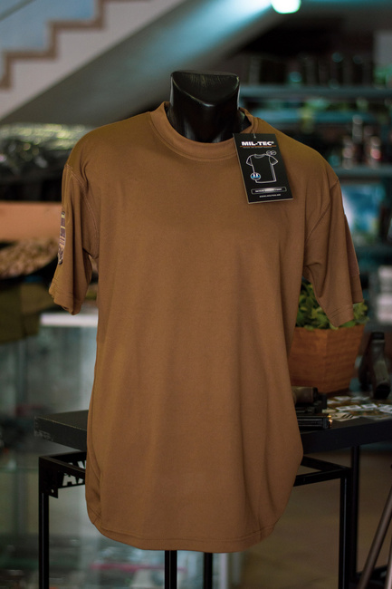 TACTICAL QUICK-DRYING T-SHIRT - DARK COYOTE - MIL-TEC