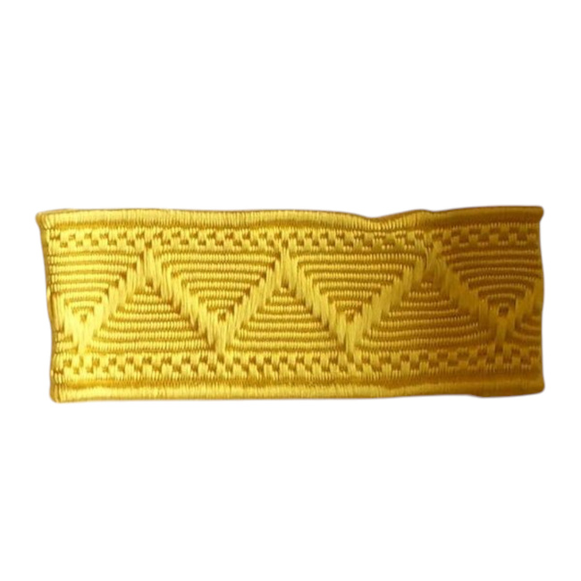 EMBROIDERED GALLON ROLL FOR UNIFORMS - 1M X 22MM - MILITARY SURPLUS - YELLOW - LIKE NEW