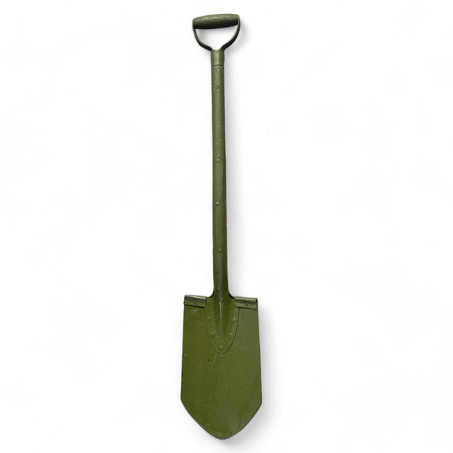 SHOVEL WITH WOODEN HANDLE - MILITARY SURPLUS DANISH ARMY - USED