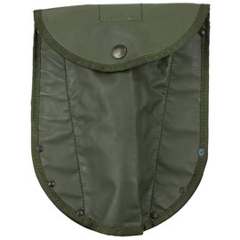 FOLDABLE SHOVEL COVER, GREEN OD - MILITARY SURPLUS FROM DUTCH ARMY - USED