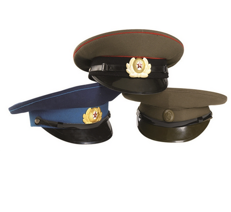  Russian Visor Hat with insignia Like New (ONLY SMALL SIZES 54-57)