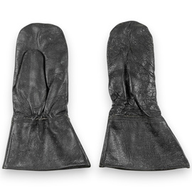Leather Gloves - Serbian Army Military Surplus SE - Black - Like New