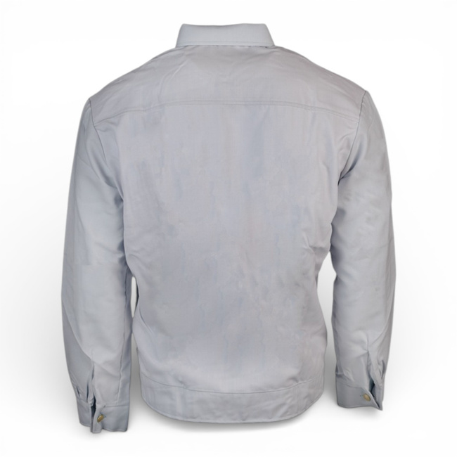 Service Shirt with Two Pockets and Long Sleeves - East German Navy Military Surplus - Volksmarine der NVA - Blue - Like Ne