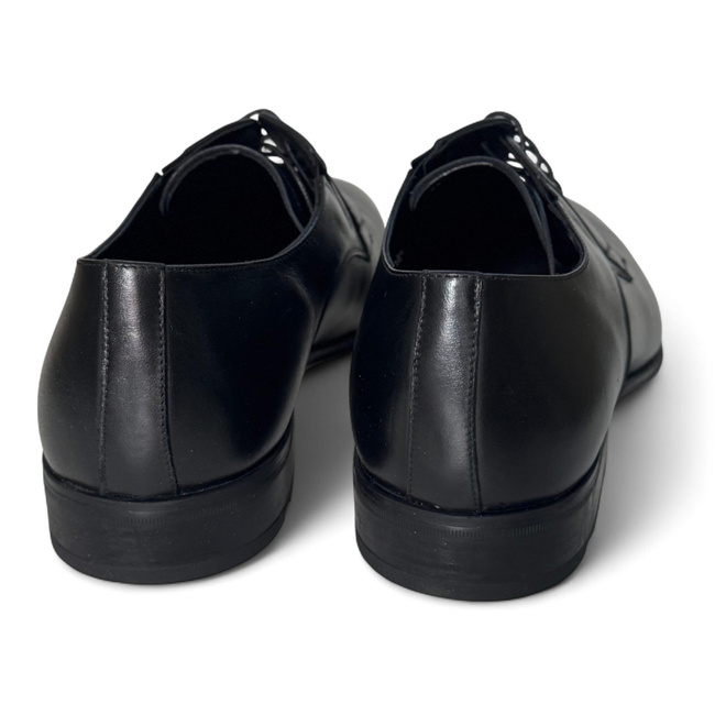 Classic Leather Shoes for Local Police, ANP, Gendarmerie, and IGSU - MARISDAL Shoes - Black Vitello