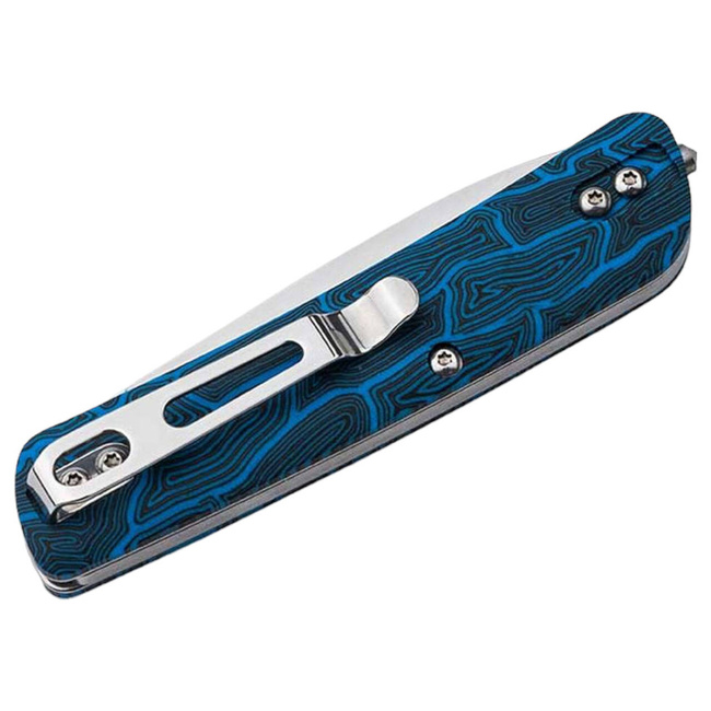 POCKET KNIFE TECH TOOL BLUE DAMAST G10 - BOKER PLUS
