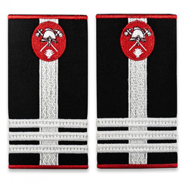 Grade colonel Pompieri ISU, IGSU, tesute pe suport textil din tercot lipit, cu semn de arma metalic