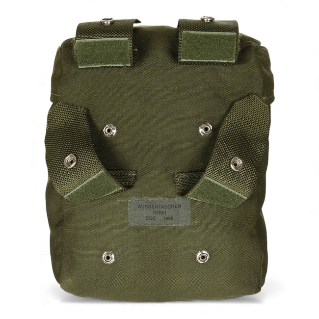 MESDIUM SIDE POUCH - KAZ03 - AUSTRIAN ARMY MILITARY SURPLUS - GREEN OD - USED
