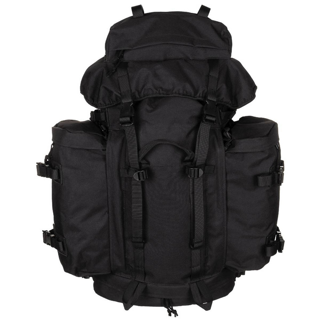 BUNDESWEHR MOUNTAIN BACKPACK - WITH 2 SIDE BAGS - 80 L - MFH® - BLACK