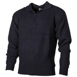 MFH  PULLOVER TROYER WITH ZIP - NAVY BLUE