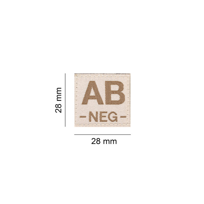 BLOOD GROUP PATCH - AB NEG - DESERT - CLAWGEAR