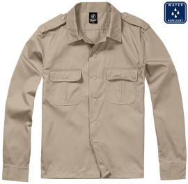 Shirt US Hemd 1/1 Arm beige